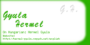 gyula hermel business card